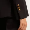 Blazer albastru închis cu două rânduri de nasturi pentru femei Blazer albastru închis cu două rânduri de nasturi pentru femei