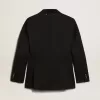 Blazer albastru închis cu două rânduri de nasturi pentru femei Blazer albastru închis cu două rânduri de nasturi pentru femei