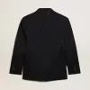 Blazer bărbătesc cu două rânduri de nasturi, de culoare albastru închis Blazer bărbătesc cu două rânduri de nasturi, de culoare albastru închis