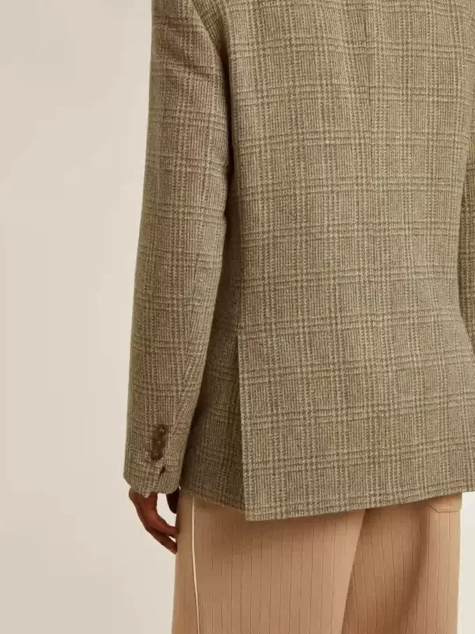 Blazer bărbătesc cu două rânduri de nasturi din lână Shetland Blazer bărbătesc cu două rânduri de nasturi din lână Shetland