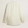 Blazer crem pentru bărbați, cu două rânduri de nasturi Blazer crem pentru bărbați, cu două rânduri de nasturi