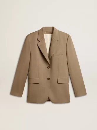 Blazer cu două rânduri de nasturi, culoare gri porumbel, pentru femei