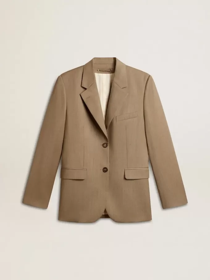 Blazer cu două rânduri de nasturi, culoare gri porumbel, pentru femei Blazer cu două rânduri de nasturi, culoare gri porumbel, pentru femei