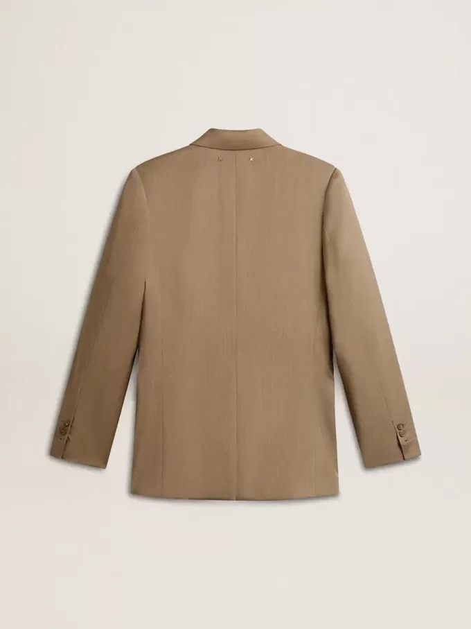 Blazer cu două rânduri de nasturi, culoare gri porumbel, pentru femei Blazer cu două rânduri de nasturi, culoare gri porumbel, pentru femei