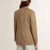 Blazer cu două rânduri de nasturi, culoare gri porumbel, pentru femei Blazer cu două rânduri de nasturi, culoare gri porumbel, pentru femei