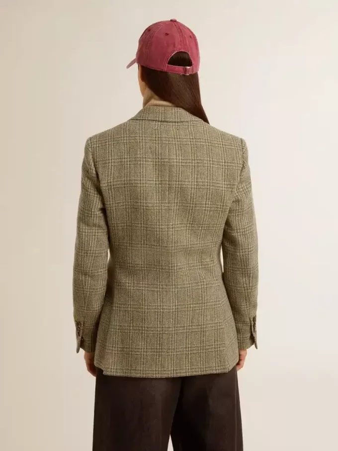 Blazer cu două rânduri de nasturi pentru femei, din lână Shetland Blazer cu două rânduri de nasturi pentru femei, din lână Shetland
