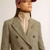 Blazer cu două rânduri de nasturi pentru femei, din lână Shetland Blazer cu două rânduri de nasturi pentru femei, din lână Shetland