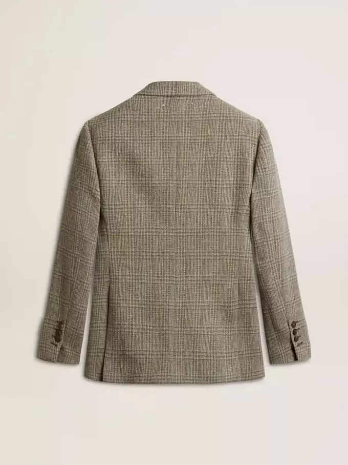 Blazer cu două rânduri de nasturi pentru femei, din lână Shetland Blazer cu două rânduri de nasturi pentru femei, din lână Shetland