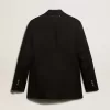 Blazer negru cu două rânduri de nasturi pentru femei Blazer negru cu două rânduri de nasturi pentru femei