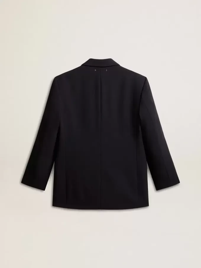 Blazer negru din amestec de lână pentru femei Blazer negru din amestec de lână pentru femei