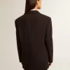 Blazer negru din amestec de lână pentru femei Blazer negru din amestec de lână pentru femei