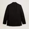 Blazer negru pentru bărbați, cu două rânduri de nasturi Blazer negru pentru bărbați, cu două rânduri de nasturi
