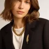 Blazer pentru femei, cu un singur rând de nasturi, din gabardină de lână albastru închis Blazer pentru femei, cu un singur rând de nasturi, din gabardină de lână albastru închis