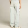 Blugi decolorați pentru femei cu cristale cabochon Blugi decolorați pentru femei cu cristale cabochon