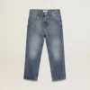 Blugi elastici pentru băieți, din denim albastru