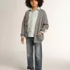 Blugi elastici pentru băieți, din denim albastru