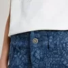 Blugi largi pentru fete, cu imprimeu, spălare medie Blugi largi pentru fete, cu imprimeu, spălare medie