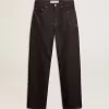 Blugi pentru bărbați, de culoare albastru închis, cu croi larg, din denim spălat o singură dată Blugi pentru bărbați, de culoare albastru închis, cu croi larg, din denim spălat o singură dată