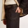 Blugi pentru bărbați, de culoare albastru închis, cu croi larg, din denim spălat o singură dată Blugi pentru bărbați, de culoare albastru închis, cu croi larg, din denim spălat o singură dată