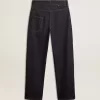 Blugi pentru bărbați, de culoare albastru închis, cu croi larg, din denim spălat o singură dată Blugi pentru bărbați, de culoare albastru închis, cu croi larg, din denim spălat o singură dată