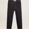 Blugi pentru bărbați, de culoare albastru închis, din denim spălat o singură dată Blugi pentru bărbați, de culoare albastru închis, din denim spălat o singură dată