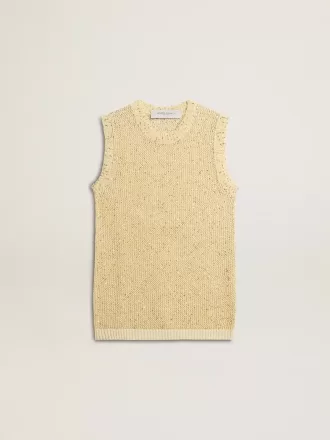 Bluză din tricot cu paiete și detalii contrastante