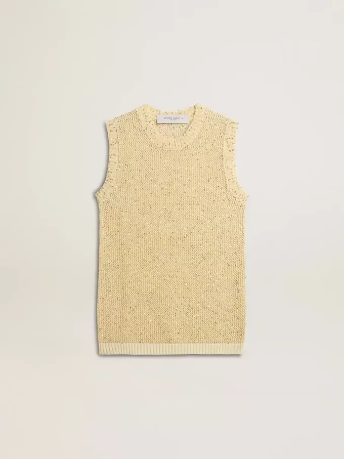 Bluză din tricot cu paiete și detalii contrastante Bluză din tricot cu paiete și detalii contrastante