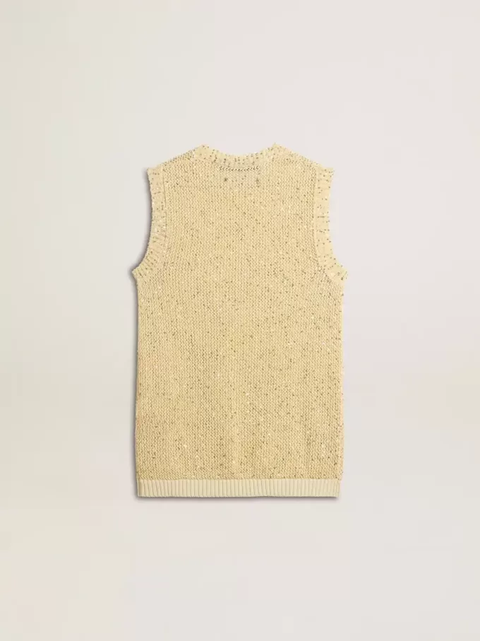 Bluză din tricot cu paiete și detalii contrastante Bluză din tricot cu paiete și detalii contrastante