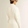 Cardigan din bumbac de culoare crem pentru femei, cu broderie florală Cardigan din bumbac de culoare crem pentru femei, cu broderie florală