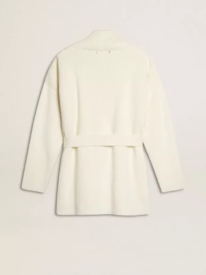 Cardigan din bumbac de culoare crem pentru femei, cu broderie florală Cardigan din bumbac de culoare crem pentru femei, cu broderie florală