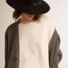 Cardigan din bumbac gri melanj pentru femei, cu logo pe spate Cardigan din bumbac gri melanj pentru femei, cu logo pe spate