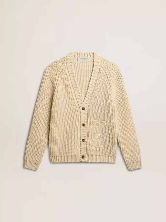 Cardigan din bumbac pentru femei, cu broderie pe partea din față Cardigan din bumbac pentru femei, cu broderie pe partea din față