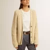 Cardigan din bumbac pentru femei, cu broderie pe partea din față Cardigan din bumbac pentru femei, cu broderie pe partea din față