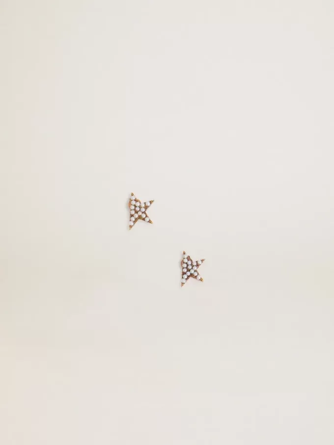 Cercei cu șurub pentru femei, de culoare auriu antic, cu mărgele decorative Cercei cu șurub pentru femei, de culoare auriu antic, cu mărgele decorative