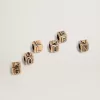 Charms cubice pentru femei, în culoarea auriu antic, cu litere ale alfabetului Charms cubice pentru femei, în culoarea auriu antic, cu litere ale alfabetului