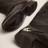Cizme din piele neagră pentru femei, cu clemă pe călcâi Cizme din piele neagră pentru femei, cu clemă pe călcâi