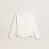 Cămașă albă din bumbac broderie anglaise pentru fete Cămașă albă din bumbac broderie anglaise pentru fete