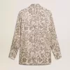 Cămașă de pijama din amestec de mătase pentru femei, cu imprimeu floral Cămașă de pijama din amestec de mătase pentru femei, cu imprimeu floral