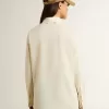Cămașă din bumbac de culoare crem pentru femei, cu broderie florală Cămașă din bumbac de culoare crem pentru femei, cu broderie florală