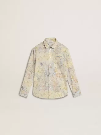 Cămașă din bumbac pentru fete, cu imprimeu floral multicolor