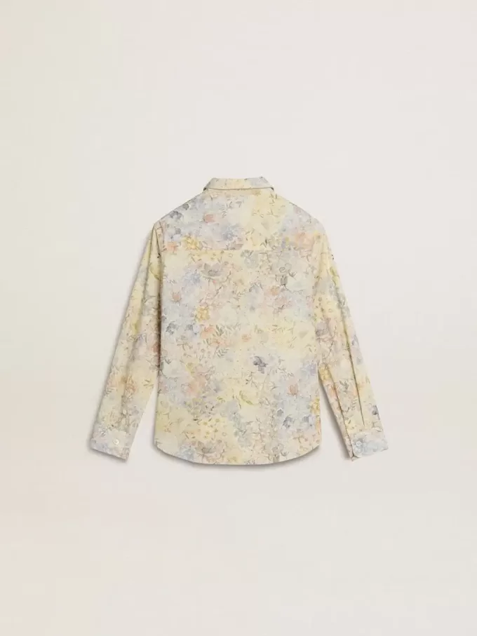 Cămașă din bumbac pentru fete, cu imprimeu floral multicolor Cămașă din bumbac pentru fete, cu imprimeu floral multicolor