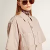 Cămașă din denim roz oversized pentru femei Cămașă din denim roz oversized pentru femei