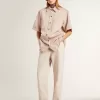 Cămașă din denim roz oversized pentru femei Cămașă din denim roz oversized pentru femei