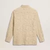 Cămașă oversized din dantelă transparentă de culoare crem Cămașă oversized din dantelă transparentă de culoare crem