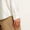 Cămașă oversized pentru bărbați, de culoare albă uzată, cu dungi verticale Cămașă oversized pentru bărbați, de culoare albă uzată, cu dungi verticale