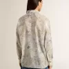 Cămașă pentru femei cu imprimeu floral multicolor cu paiete Cămașă pentru femei cu imprimeu floral multicolor cu paiete
