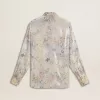 Cămașă pentru femei cu imprimeu floral multicolor cu paiete Cămașă pentru femei cu imprimeu floral multicolor cu paiete