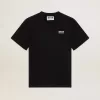 Colecția Black Star Tricou cu logo alb contrastant și stea Colecția Black Star Tricou cu logo alb contrastant și stea