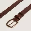 Curea maro Houston din piele spălată Curea maro Houston din piele spălată