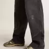 Dad-Star pentru femei din piele de căprioară și nailon, cu stea din piele kaki și bandă la călcâi Dad-Star pentru femei din piele de căprioară și nailon, cu stea din piele kaki și bandă la călcâi